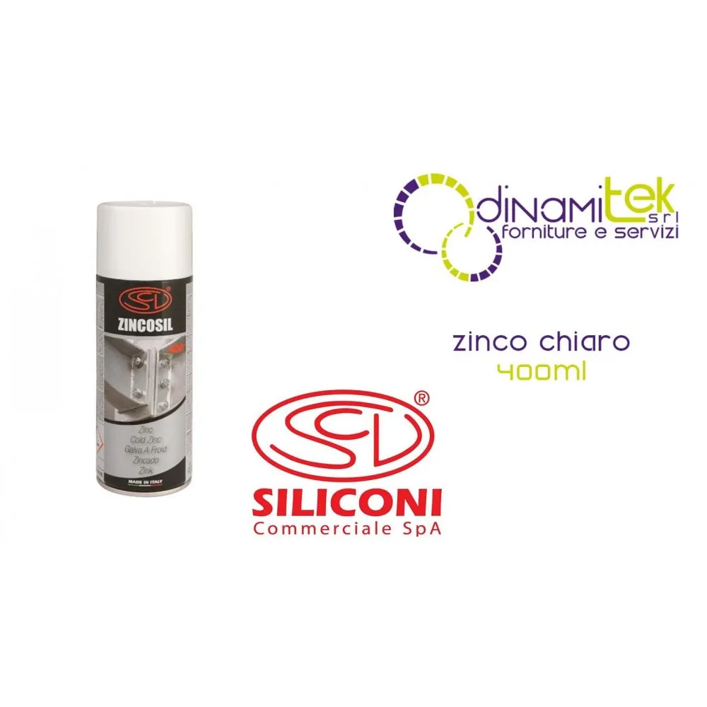 14510/04 ZINCOSIL 400 - ZINCO CHIARO 400ml SILICONI COMMERCIALE Dinamitek 1