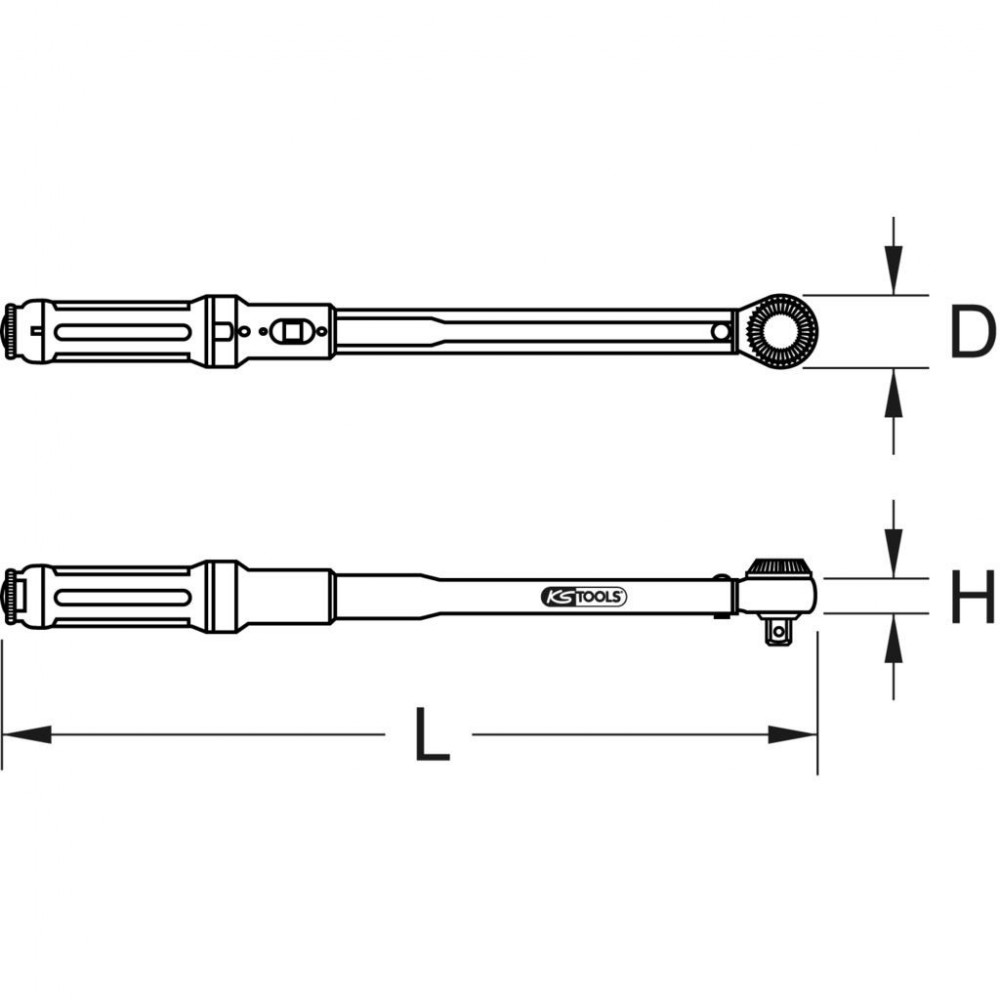 KS TOOLS 516.1442 CHIAVE DINAMOMETRICA 1/2" A QUADRO SCORREVOLE 40-200 Nm ERGOPREC Dinamitek 5
