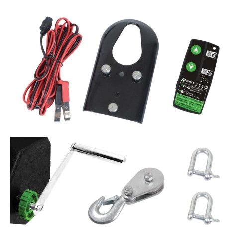 PE12V/T1 - TREUIL éLECTRIQUE 12 V RIBIMEX AVEC TéLéCOMMANDE Dinamitek 3