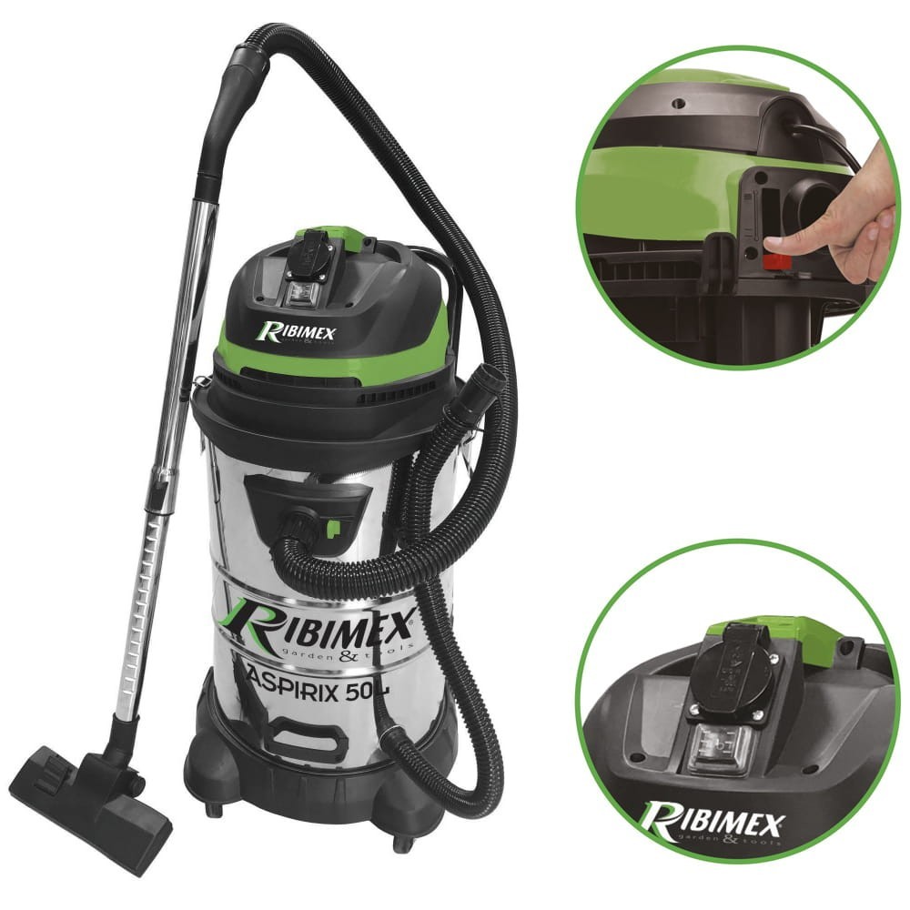 PRASP51LPE - ASPIRIX 50 L STAUBSAUGER MIT AUTOMATISCHER STECKDOSE 2000 W RIBIMEX Dinamitek 2