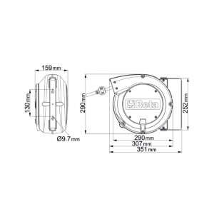 1900S 8X10 AIR AND WATER HOSE REEL 10M DIAMETER 8 BETA Dinamitek 3