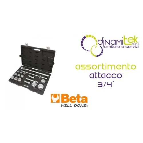 BW 928E/C17 SORTIMENT INNENSECHSKANTSCHLüSSEL UND ZUBEHöR 3/4&QUOT; ANTRIEB IM BETA-KUNSTSTOFFKOFFER Dinamitek 1