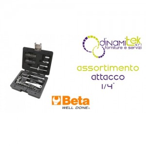 BW 903E/C42 ASSORTMENT OF HEXAGON SOCKET WRENCHES, INSERTS AND ACCESSORIES 1/4&QUOT; DRIVE IN BETA PLASTIC CASE Dinamitek 1