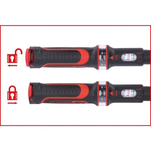 KS TOOLS 516.1442 CHIAVE DINAMOMETRICA 1/2" A QUADRO SCORREVOLE 40-200 Nm ERGOPREC Dinamitek 10