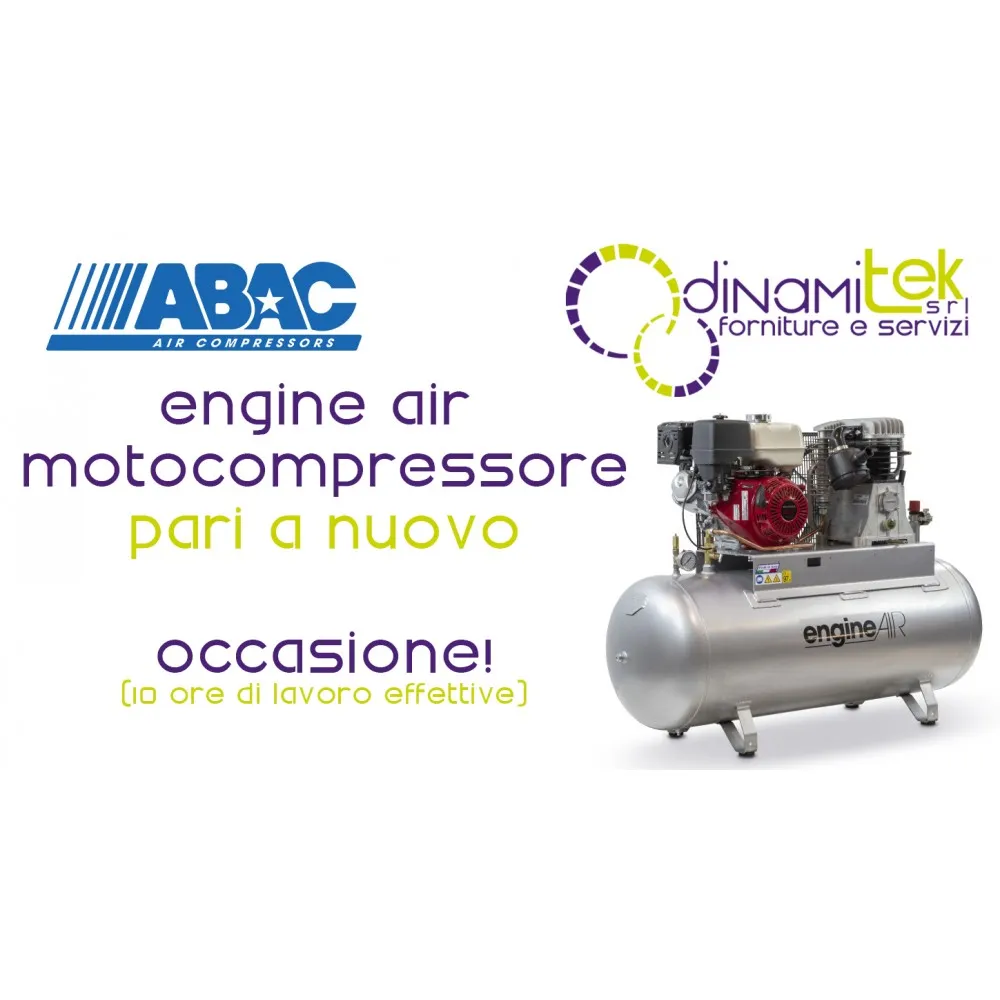 MOTEUR à COMBUSTION INTERNE ABAC à COMPRESSEUR à PISTON à ESSENCE ENGINEAIR 12/270 14ES Dinamitek 2