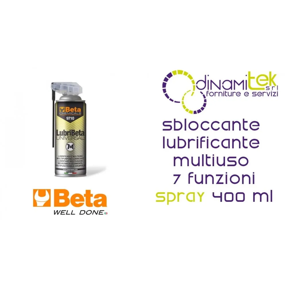 9710 MULTIPURPOSE LUBRICANT RELEASE AGENT 7 FUNCTIONS - LUBRIBETA UNIVERSAL SPRAY 400 ML BETA Dinamitek 1