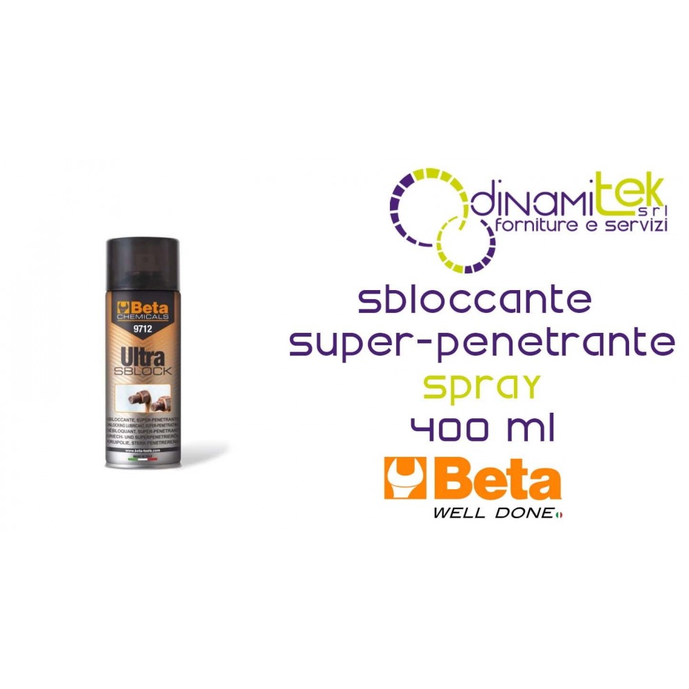 9712 DESBLOQUEADOR, SUPERPENETRANTE - ULTRA SBLOCK SPRAY 400 ML BETA Dinamitek 1