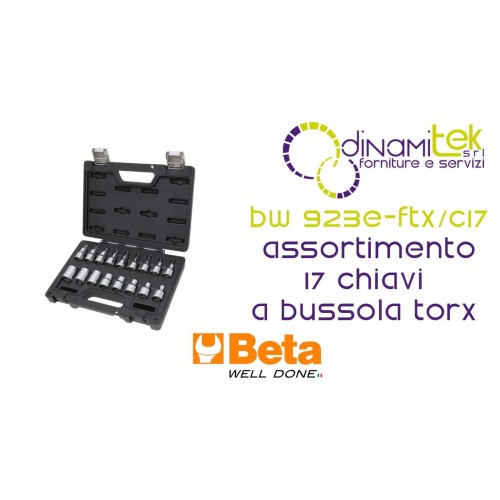BW 923E-FTX/C17 SURTIDO DE 17 LLAVES DE VASO PARA TORNILLOS DE PERFIL BETA TORX® EN ESTUCHE DE PLáSTICO Dinamitek 3
