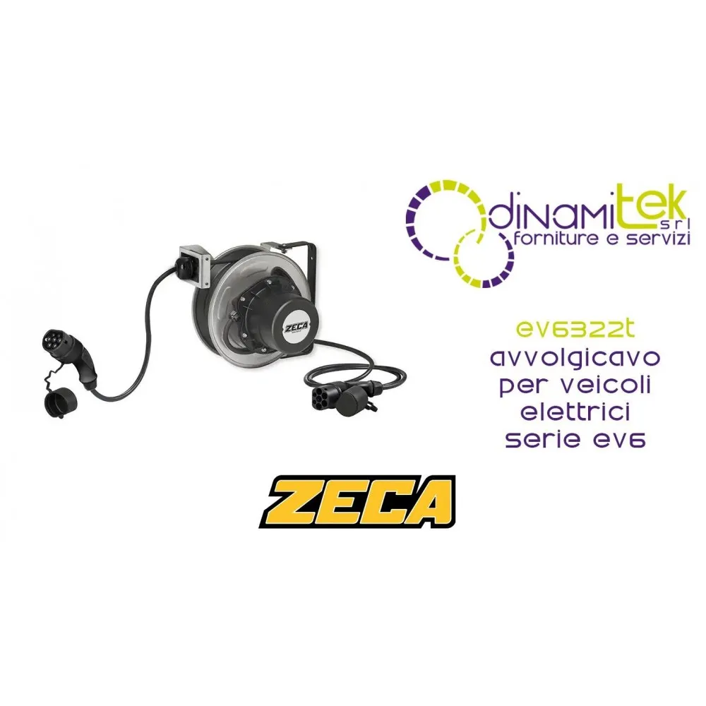 KABELTROMMEL FüR ELEKTROAUTOS | 22 KW DREIPHASIGES LADEN, TYP 2, IP65 EV6322T ZECA Dinamitek 1