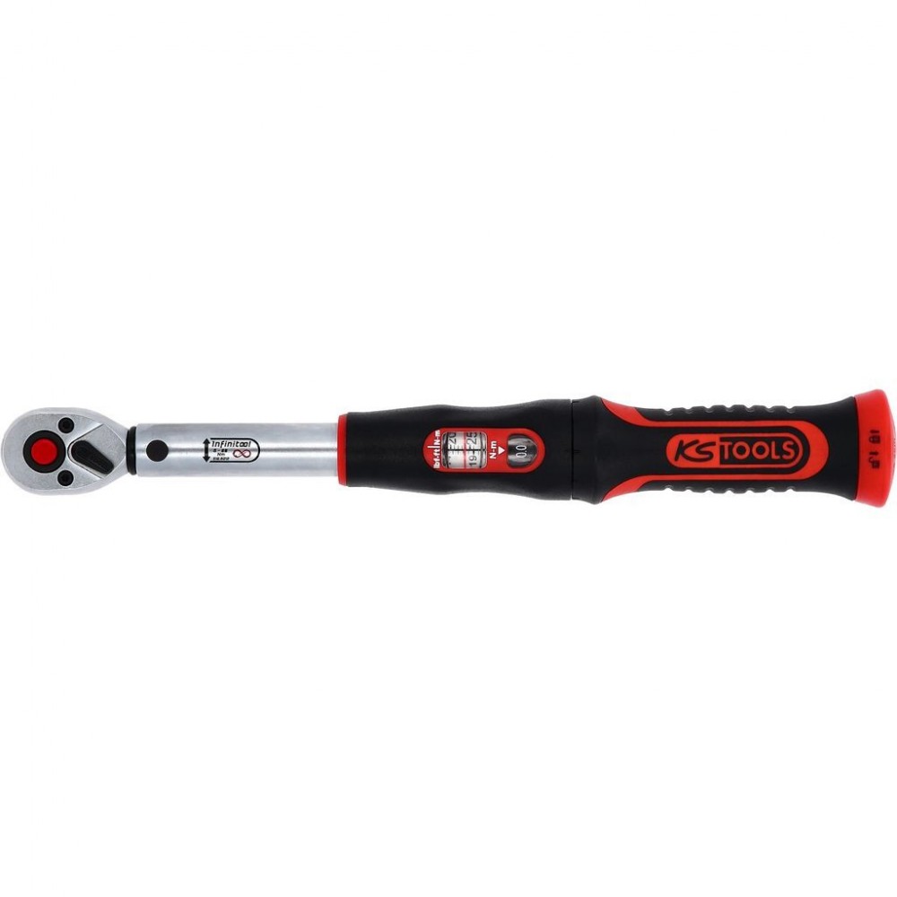 KS TOOLS 516.9012 CHIAVE DINAMOMETRICA 1/4" A CRICCO REVERSIBILE 5-25 Nm INFINITOOL Dinamitek 4