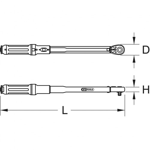 KS TOOLS 516.9012 CHIAVE DINAMOMETRICA 1/4" A CRICCO REVERSIBILE 5-25 Nm INFINITOOL Dinamitek 6