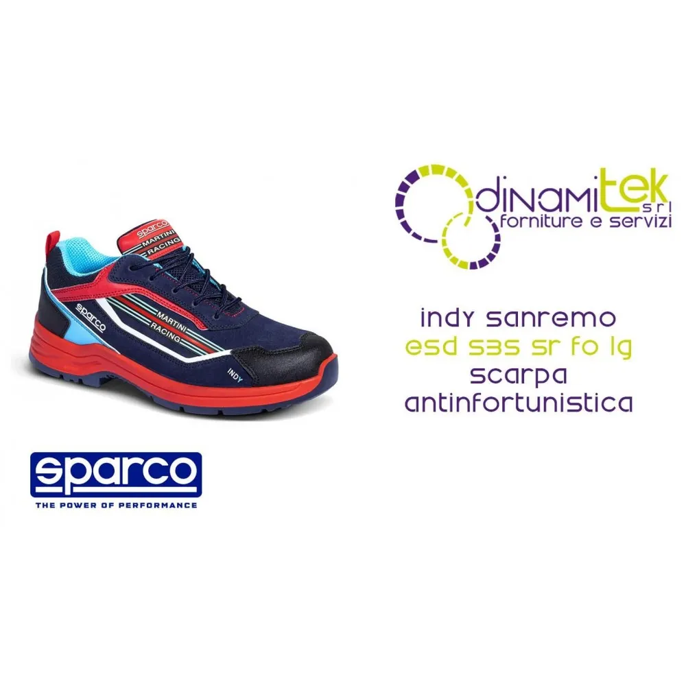 SPARCO INDY SANREMO ESD S3S SR FO LG EN 20345:2022 SICHERHEITSSCHUHE Dinamitek 1
