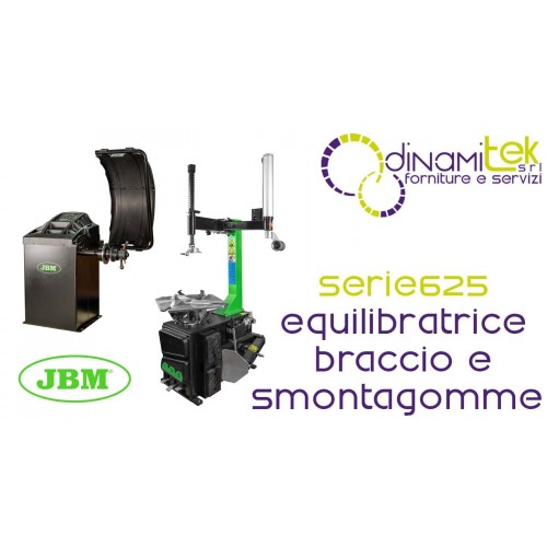JBM SERIE625 54582 EQUILIBRATRICE PER RUOTE E 54581 SMONTAGOMME E 17606 BRACCIO AUSILIARIO Dinamitek 1