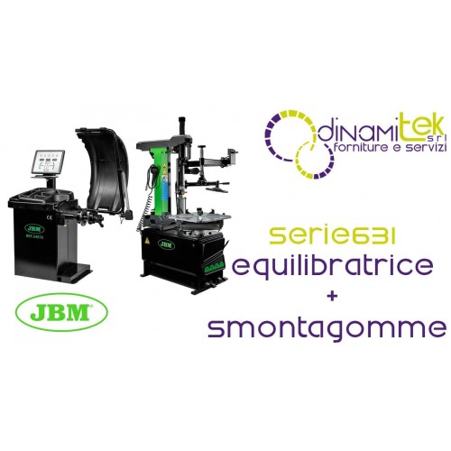 JBM SERIE631 54970 EQUILIBRATRICE DIGITALE PER RUOTE CON PEDALE DEL FRENO E LASER E 54964 SMONTAGOMME Dinamitek 1