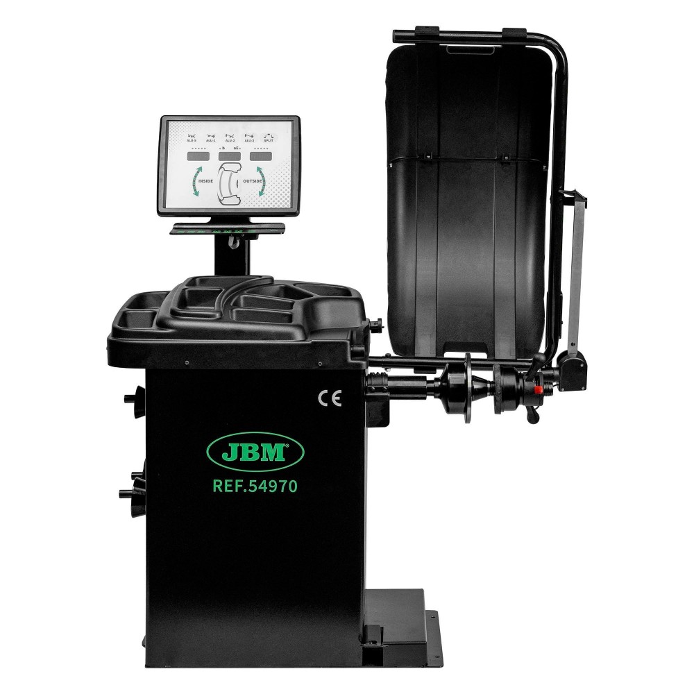 JBM SERIE631 54970 EQUILIBRATRICE DIGITALE PER RUOTE CON PEDALE DEL FRENO E LASER E 54964 SMONTAGOMME Dinamitek 4