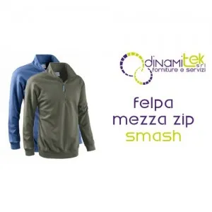 FELPA SMASH MEZZA ZIP 280 GR SOTTOZERO - COD. 50200 | ACQUISTA SU DINAMITEK Dinamitek 1