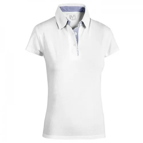 POLO FEMME TAORMINA E0470 – 100 % JERSEY DE COTON 150 G – BLEU/BLANC – TAILLES XS à XL Dinamitek 4