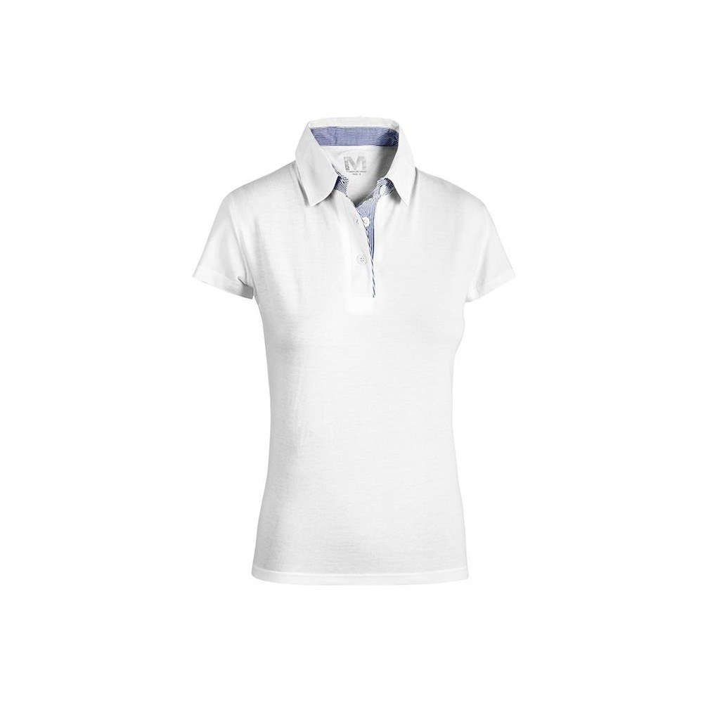TAORMINA E0470 WOMEN'S POLO SHIRT – 100% COTTON JERSEY 150 G – BLUE/WHITE – SIZES XS-XL Dinamitek 4