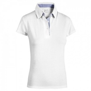TAORMINA E0470 WOMEN'S POLO SHIRT – 100% COTTON JERSEY 150 G – BLUE/WHITE – SIZES XS-XL Dinamitek 4