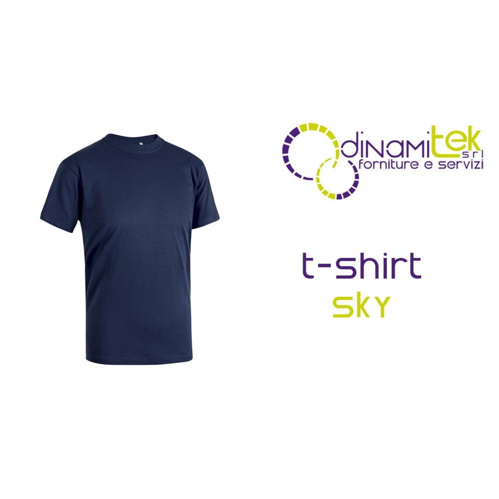 CAMISETA AZUL MARINO DE CUELLO REDONDO PREPANT E0400DBAP – 100 % ALGODóN – 145/150 G/M² – CORTE REGULAR Dinamitek 1