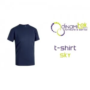 T-SHIRT GIROCOLLO SKY BLU NAVY PREPANT E0400DBAP – 100% COTONE – 145/150 G/M² – REGULAR FIT Dinamitek 1