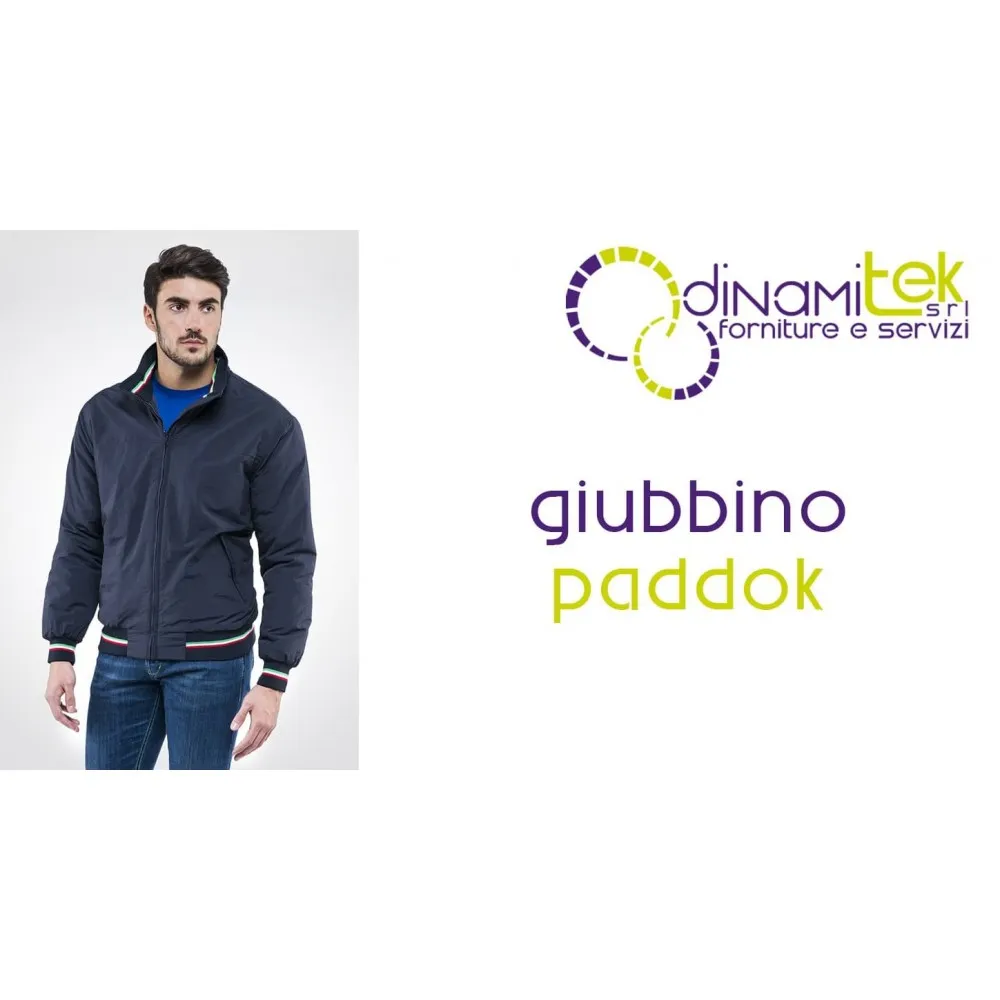 GIUBBINO PADDOCK TRICOLORE 5775 – BLU NAVY – NYLON SPALMATO – PILE 280 GR – DPI 1a CAT Dinamitek 1