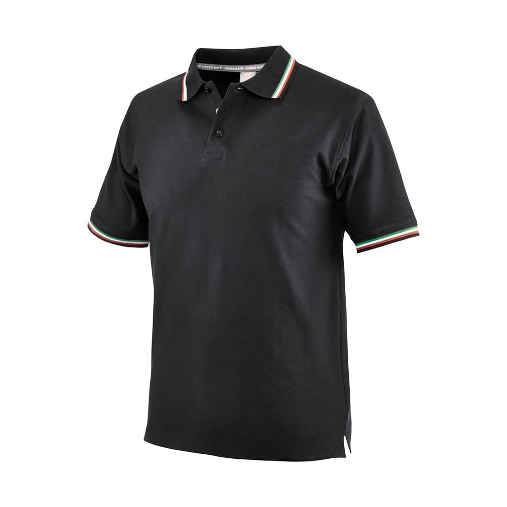 POLO TRICOLORE NOIR 471033 100% COTON PIQUé NOIR Dinamitek 2