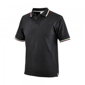 POLO TRICOLOR NEGRO 471033 100% ALGODóN PIQUé NEGRO Dinamitek 2