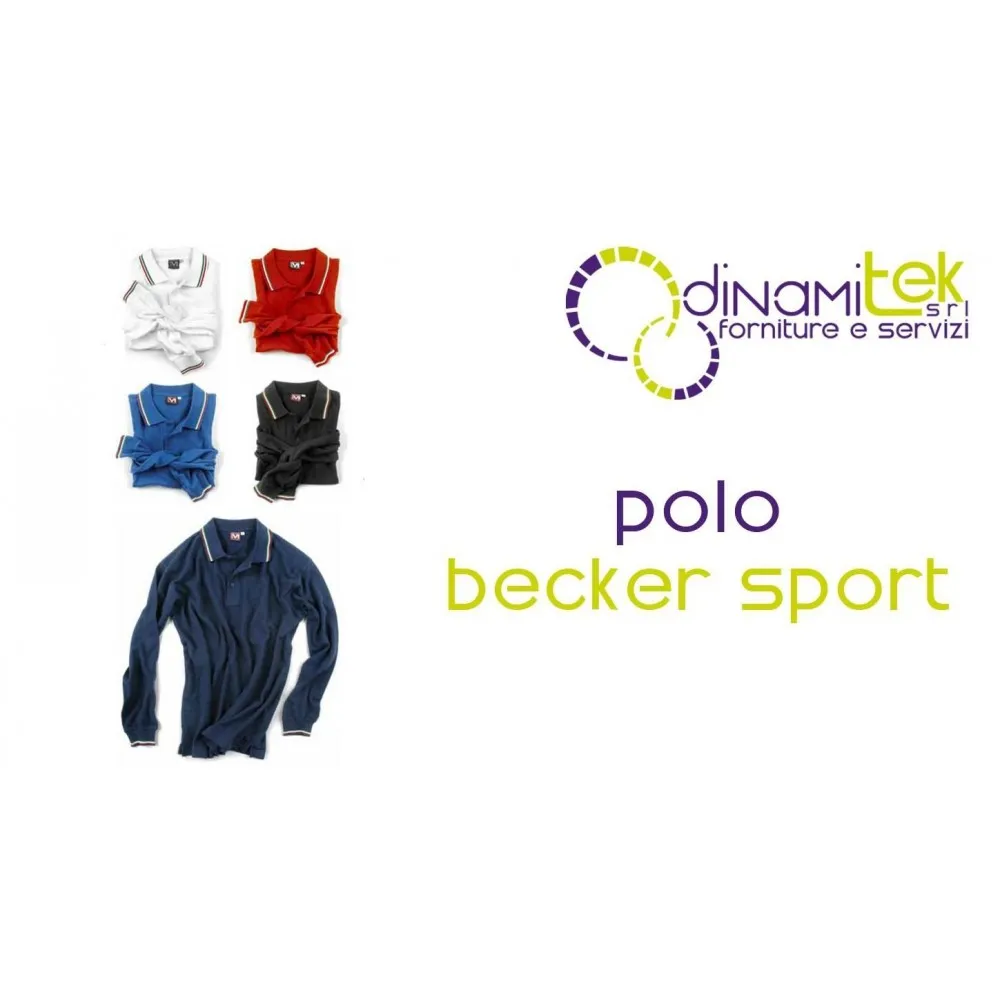 POLO PIQUé à MANCHES LONGUES BECKER SPORT E0414 DINAMITEK Dinamitek 1