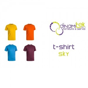HIMMELBLAUES T-SHIRT, 100 % NORMALE PASSFORM, ÖKO-TEX-BAUMWOLLE E0400 SOTTOZERO Dinamitek 1