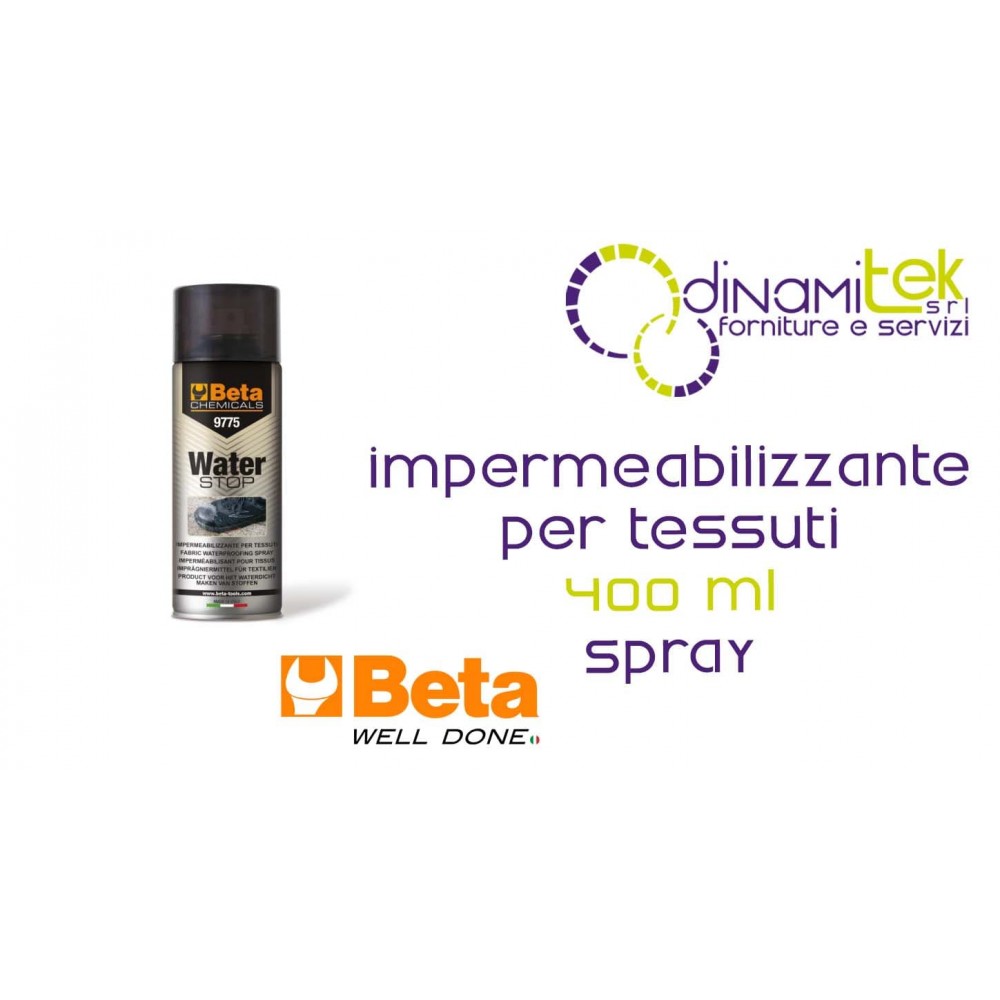 9775 IMPERMéABILISANT POUR TISSUS - SPRAY WATER STOP 400 ML BêTA Dinamitek 2