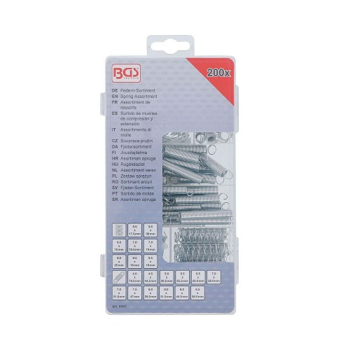 SORTIMENT MIT 200 ZUG- UND DRUCKFEDERN | | FERMEC BGS8047 BGS TECHNIC Dinamitek 3