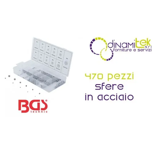 SURTIDO DE 470 BOLAS DE ACERO | | FERMEC BGS6853 BGS TECHNIC Dinamitek 1