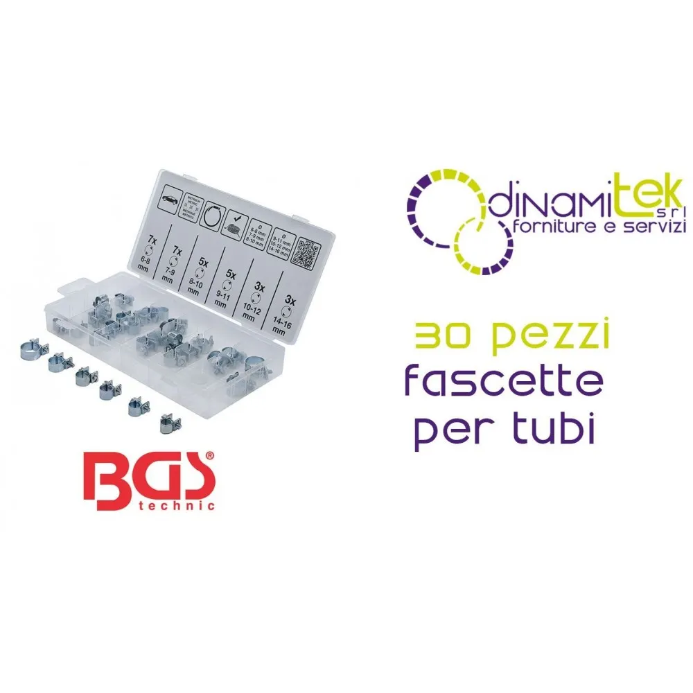 ASSORTMENT OF 30 BGS9476 PIPE CLAMPS | STEEL | FERMEC Dinamitek 1
