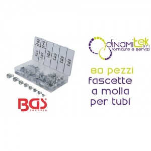 BGS technic BGS9475 ASSORTIMENTO 80 PEZZI FASCETTE A MOLLA PER TUBI Dinamitek 1