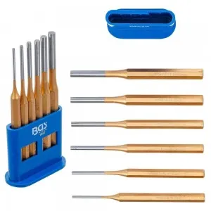 SET OF 6 PIN PUNCHES - 3-8MM L.150MM - CV STEEL - BGS1651 BGS TECHNIC Dinamitek 3
