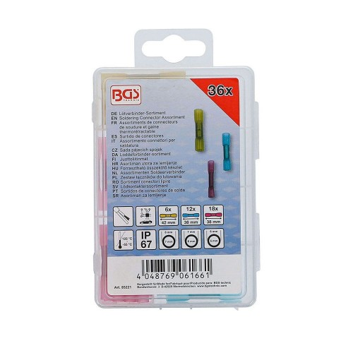 SORTIMENT MIT 36 BGS85221-STECKVERBINDERN | IP67-SCHRUMPFSCHLAUCH | FERMEC Dinamitek 4
