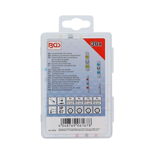 ASSORTMENT OF 30 BGS85222 CONNECTORS | IP67 HEAT SHRINK | FERMEC Dinamitek 5