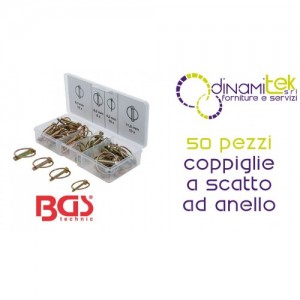 ASSORTIMENT DE 50 GOUPILLES FENDUES à PRESSION BGS8087 | GALVANISéES | FERMEC Dinamitek 1