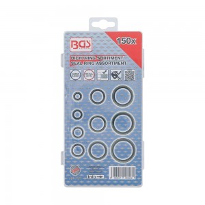 BGS technic BGS9306 ASSORTIMENTO 150 PEZZI GUARNIZIONI BONDED Dinamitek 3