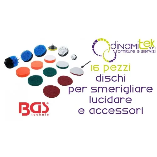16-PIECE SET OF GRINDING AND POLISHING DISCS AND BRUSHES | BGS74367 BGS TECHNIC Dinamitek 1