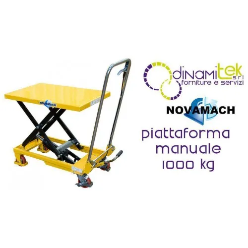 NP100 PLATFORM MANUAL HEIGHT REG. ON WHEELS, 1000KG NOVAMACH Dinamitek 1