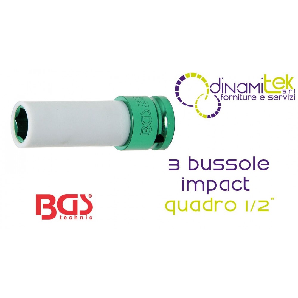 3ER-SET KUNSTSTOFFUMMANTELTE STECKSCHLüSSELEINSäTZE - 1/2&QUOT; - FELGENSCHUTZ - BGS7200 BGS TECHNIC Dinamitek 1
