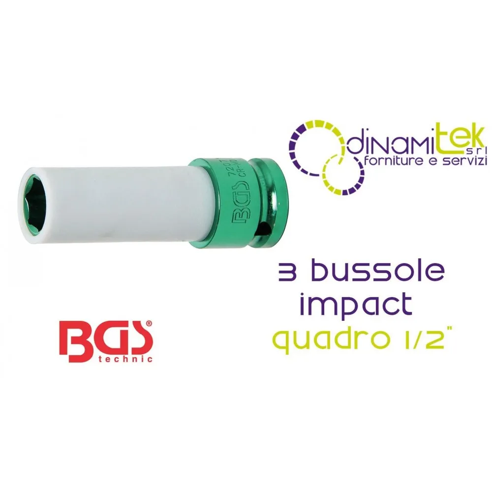 BGS technic BGS7200 SET 3 BUSSOLE MACCH.RIV.PLASTICA 1/2" Dinamitek 1
