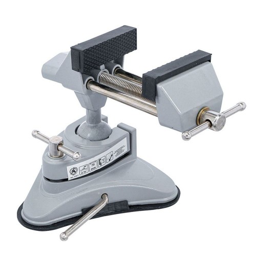 BGS technic BGS71017 MORSA DA BANCO DA TAVOLO GIREVOLE GANASCE 70 MM Dinamitek 5 CON BASE DI ASPIRAZIONE A VENTOSA