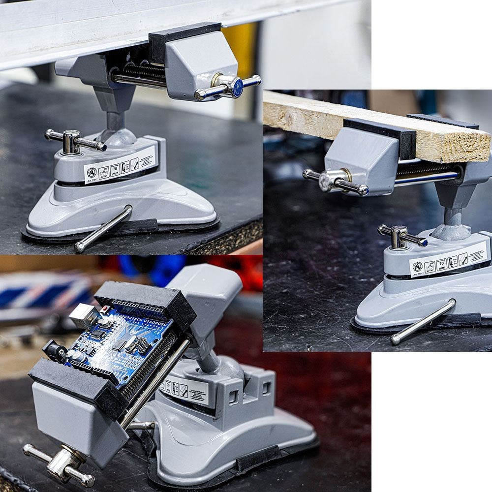 SWIVEL BENCH VISE | 70MM SUCTION CUP JAWS - DINAMITEK BGS71017 BGS TECHNIC Dinamitek 7