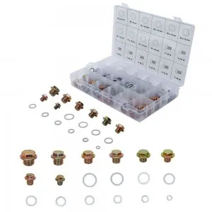 KIT DE TAPóN DE DRENAJE DE ACEITE Y JUNTA TóRICA DE ALUMINIO BGS (534 PIEZAS) | FERMEC Dinamitek 2