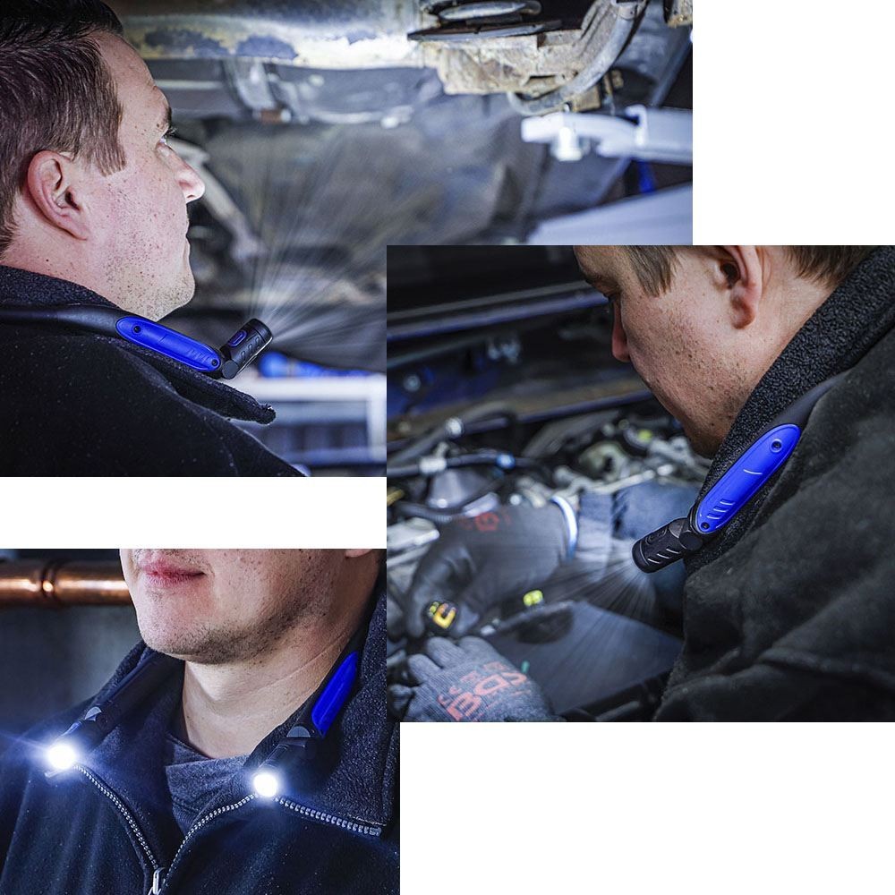 LAMPE TORCHE LED COB POUR LE COU | LAMPE MAINS LIBRES - DYNAMITEK BGS85353 BGS TECHNIC Dinamitek 5