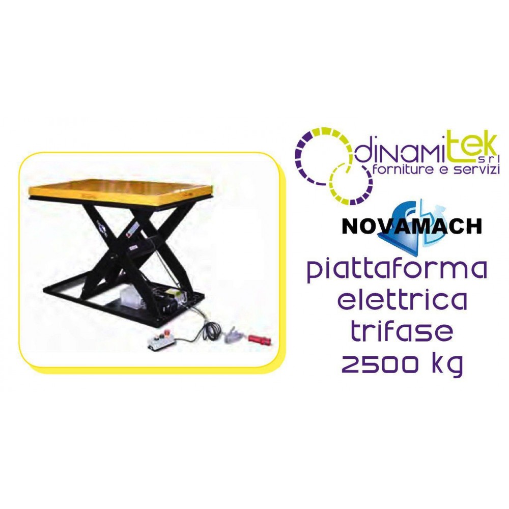 NPF250E PLATTFORM ELEKTRO-HYDRAULISCHE DREI-PHASEN-STRöMUNG 2500 KG NOVAMACH Dinamitek 1