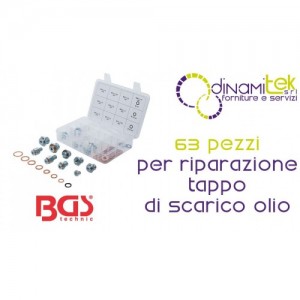 BGS technic BGS70184 ASSORTIMENTO 63 PEZZI PER RIPARAZIONE TAPPO DI SCARICO OLIO Dinamitek 1